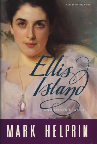An Ellis Island design with a woman in the design
