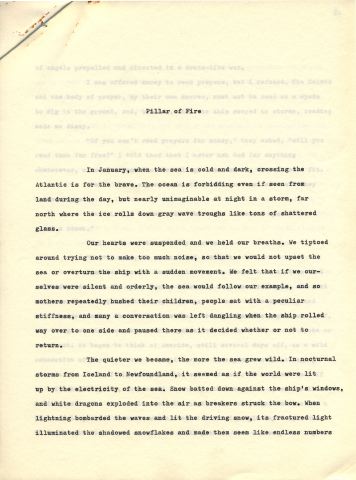 A typewritten manuscript